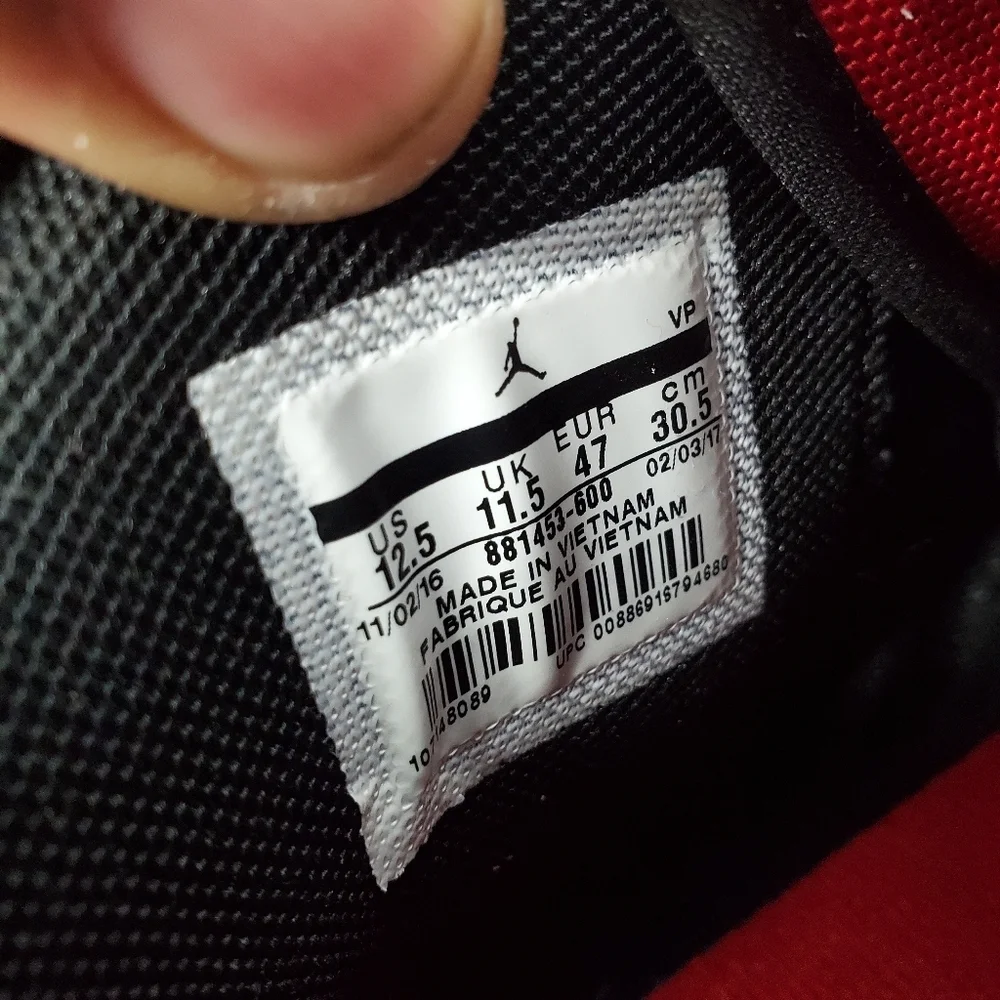 Nike Air Jordan Eclipse Chukka Gym Red Black White Men's 12.5 Shoes 881453-600